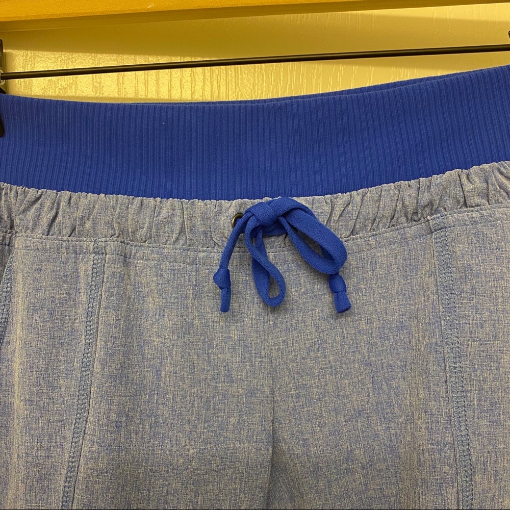 Athleta Drawstring Blue Capris - Picture 2 of 7